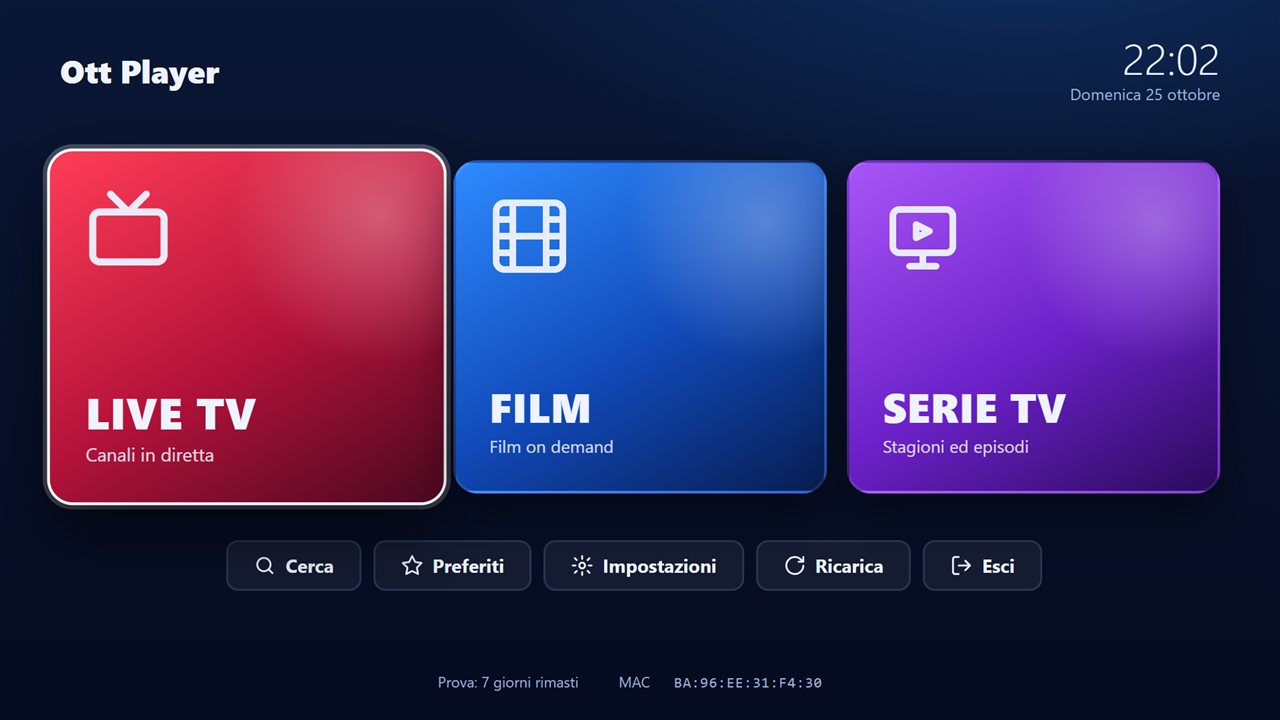 Ott Player sulla TV